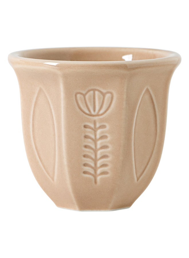 6-Piece Ceramic Coffee Mug Set - Plant Texture 100ml for Arabic Coffee/Tea, Ramadan Home Gathering & Gift - Image 5